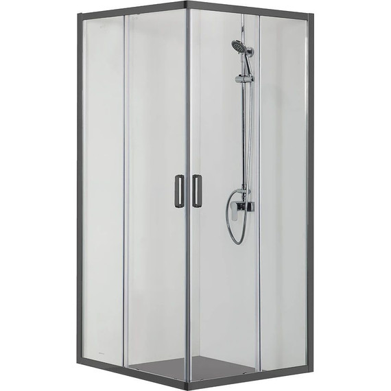 Душевое ограждение Aquatek 100x100 см AQ ARI KV10020BL, чёрный/прозрачное - фото 