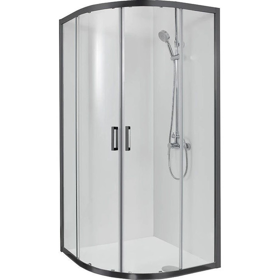 Душевое ограждение Aquatek 100x100x2000 см AQ ARI RO10020BL, чёрный/прозрачное - фото 