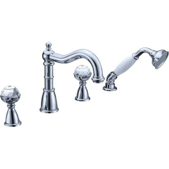 Смеситель для ванны Boheme Brillante 393, chrome - фото 