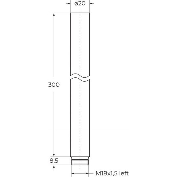 Удлинитель для душевых стоек Cezares ECO-EXT30-NOP, черный матовый - фото 2