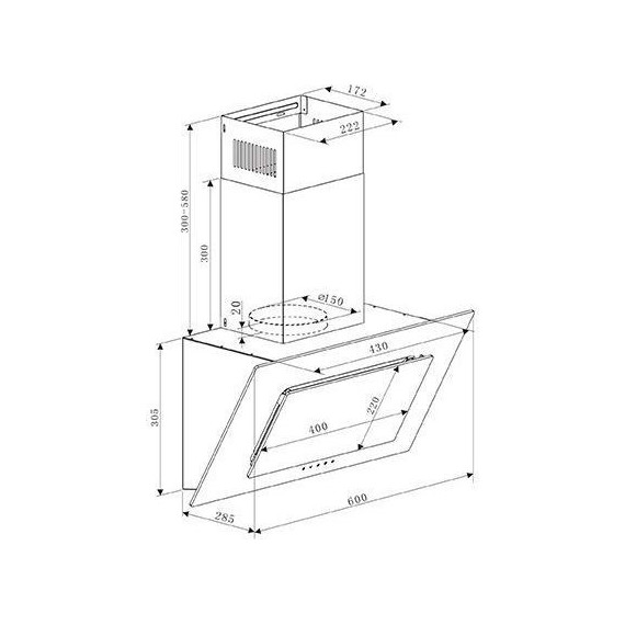 Вытяжка Oasis ND - 60B - фото 2