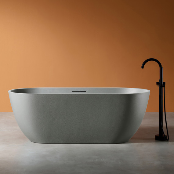 Ванна отдельностоящая Abber Frankfurt 170x75 см AM9941MLG, светло-серый матовый - фото 