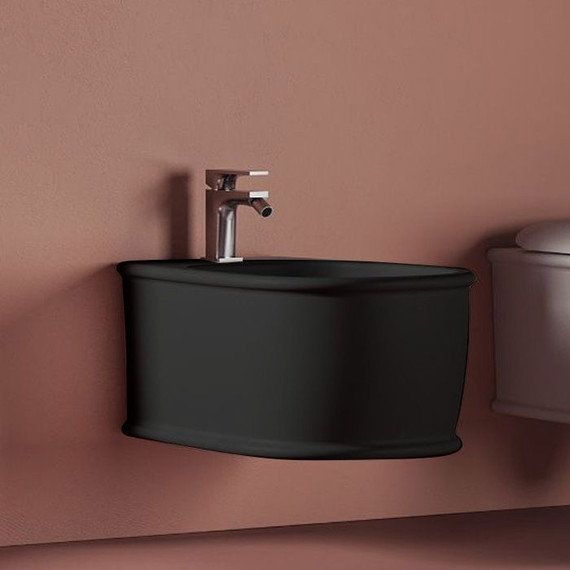 Биде подвесное ArtCeram Atelier ATB001 17 00, чёрный матовый - фото 2