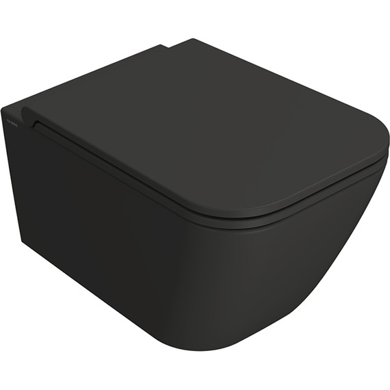 Унитаз подвесной безободковый Globo Stone STS05.SK, Smoke, Цвет производителя: чёрный - фото 