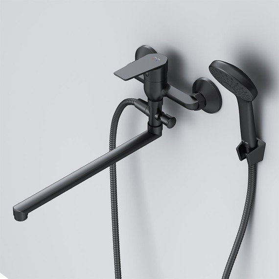 Смеситель для ванны Am.Pm Gem F90A90122, черный, Цвет производителя: чёрный - фото 4
