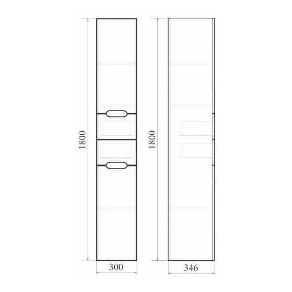 Пенал напольный Mirsant Soho 30 см (универсальный) белый - фото 4