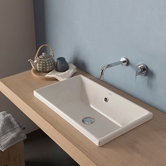 Раковина врезная на столешницу Globo Stockholm 55 см FO056.BI - фото 2