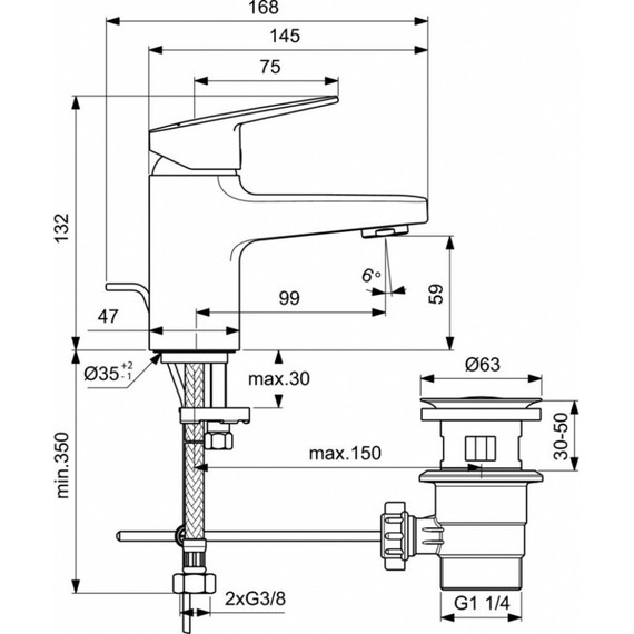 Смеситель для раковины Ideal Standard Ceraplan BD202AA - фото 4