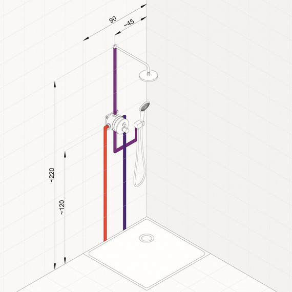 Душевая система для душа с термостатом Kludi Zenta 388320545 - фото 3