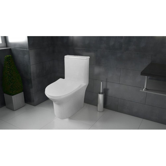 Унитаз-моноблок безободковый Azario Sente AZ-8614 с крышкой микролифт - фото 17