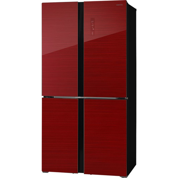 Холодильник Side by Side Hiberg RFQ-500DX NFGR inverter, красное стекло - фото 3