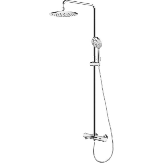 Душевая стойка с термостатом Azario Galaxy AZ-67B47EV1-1DC1J19A-ZH3394A-HB1153C, Цвет производителя: хром - фото 