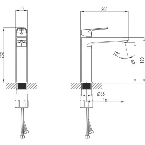 Смеситель для раковины высокий Azario Elvis AZ-WWK168X55C, Цвет производителя: хром - фото 2
