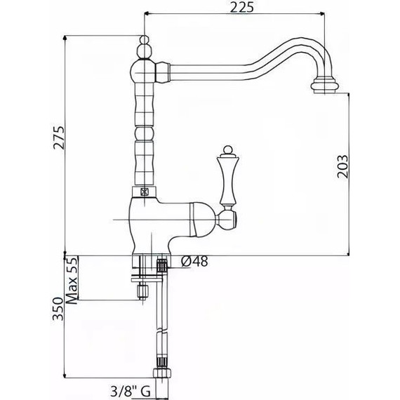 Смеситель для кухни Cezares MARGOT-LLM2-02-M, бронза, Цвет производителя: бронза - фото 2