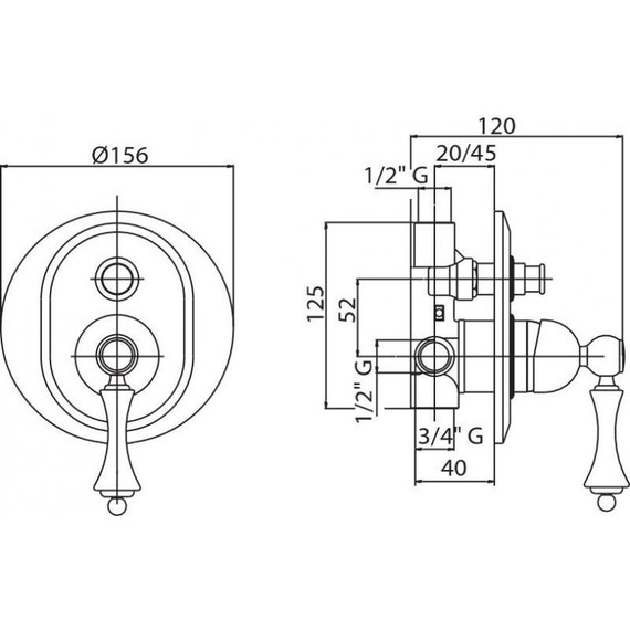 Смеситель для ванны Cezares MARGOT-VDIM-02-M, бронза - фото 2