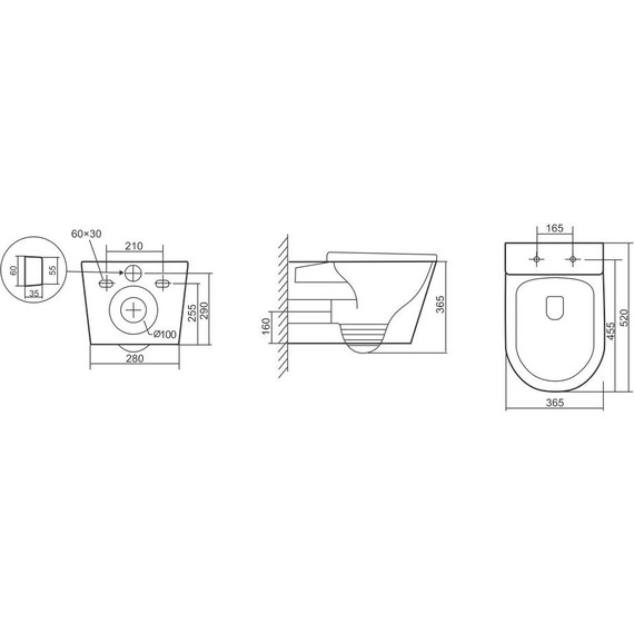 Унитаз подвесной безободковый Тритон Verso 0832 с тонкой крышкой микролифт - фото 12