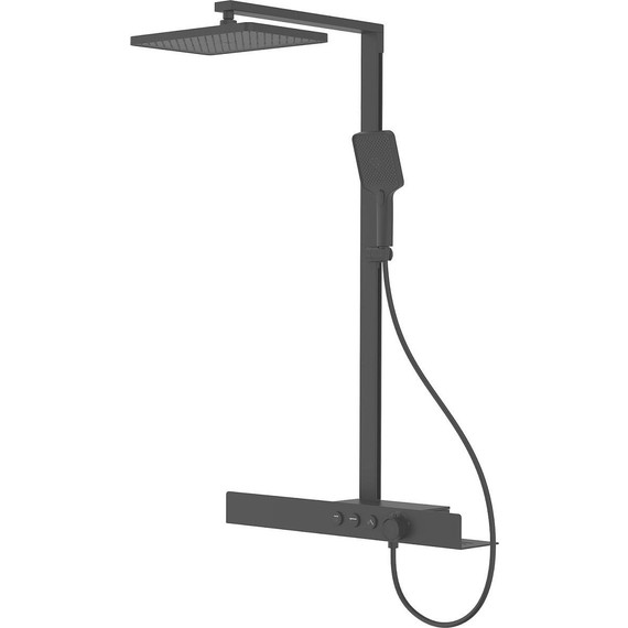 Душевая стойка с термостатом Azario Deepsea AZ-679008DB9PA, черный - фото 