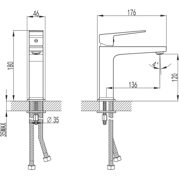 Смеситель для раковины Azario Eddie AZ-VBH168207C, Цвет производителя: хром - фото 2