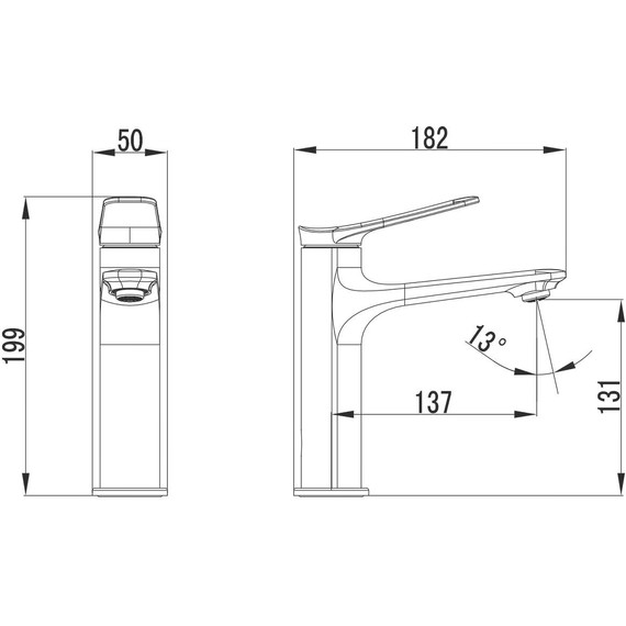 Смеситель для раковины Azario Lines AZ-VPU168325C - фото 2