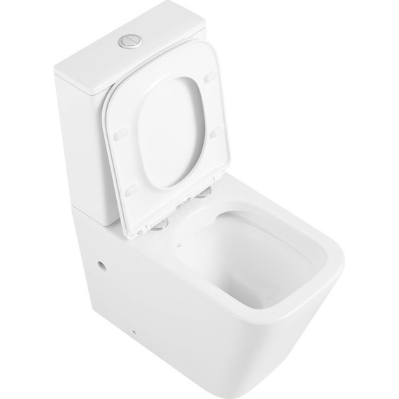 Унитаз-компакт безободковый Тритон Corso CO-3006 с тонкой крышкой микролифт - фото 8