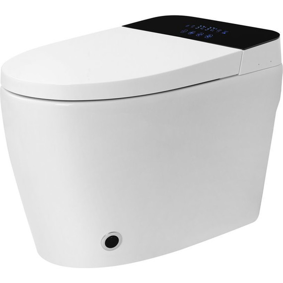 Унитаз-биде приставной электронный с импульсным смывом Abber Bequem AC1116S с крышкой микролифт - фото 2