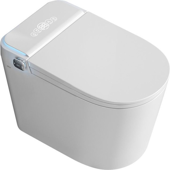 Унитаз-биде приставной электронный безободковый с импульсным смывом Abber Bequem AC1117S с крышкой микролифт - фото 7