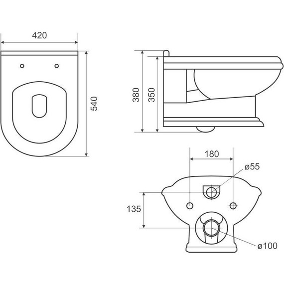 Унитаз подвесной Cezares King Palace CZR-163-TH - фото 14