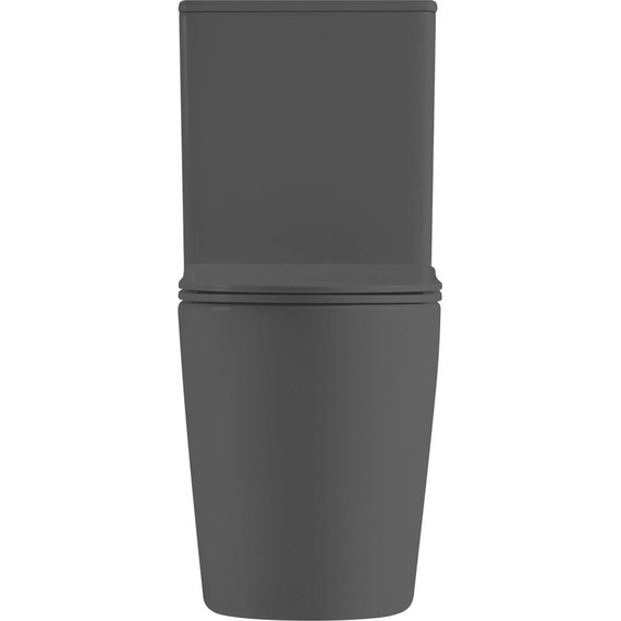 Унитаз-компакт безободковый Abber Bequem AC1112TMB с крышкой микролифт, черный матовый, Цвет производителя: чёрный - фото 6