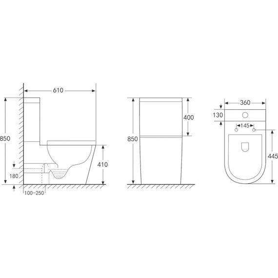 Унитаз-компакт безободковый Abber Bequem AC1112TMW с крышкой микролифт, белый матовый, Цвет производителя: белый матовый - фото 13