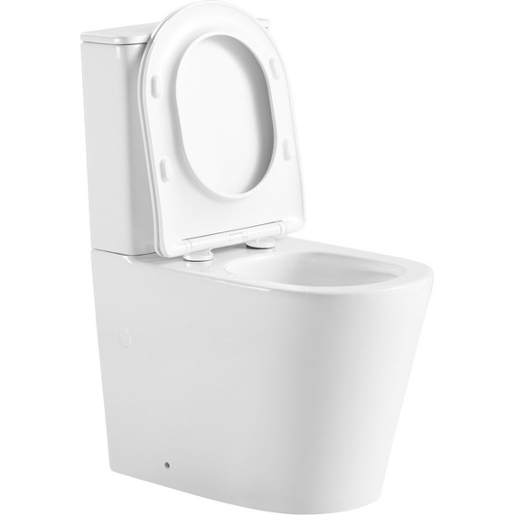 Унитаз-компакт безободковый Abber Bequem AC1112TMW с крышкой микролифт, белый матовый, Цвет производителя: белый матовый - фото 8
