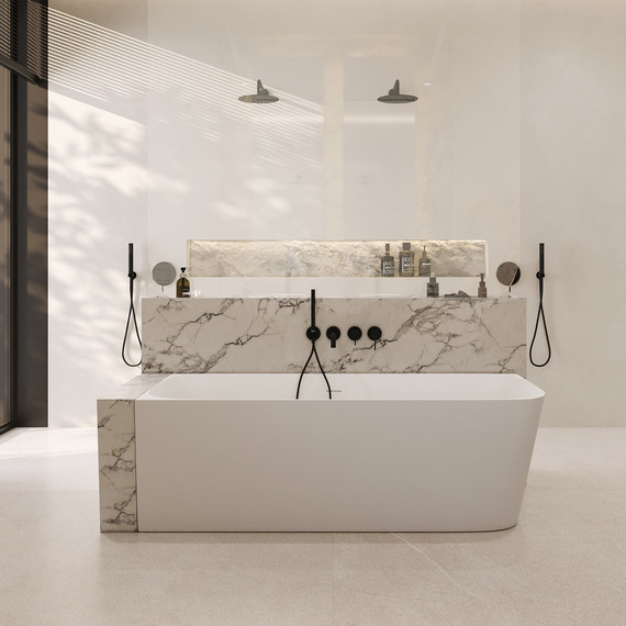 Ванна каменная Abber Stein 170x75 см AS9621-1.7 L - фото 