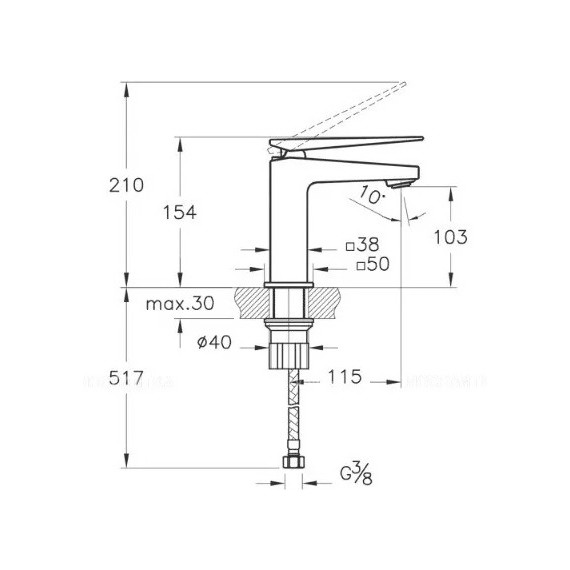 Смеситель для раковины Vitra Brava A42608EXP - фото 3