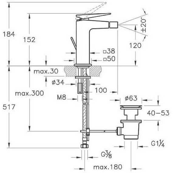 Смеситель для биде Vitra Brava A42612EXP - фото 2