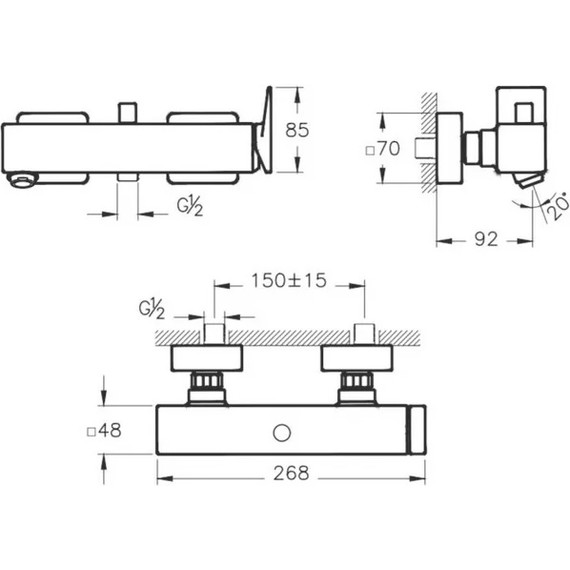 Смеситель для душа Vitra Brava A42613EXP - фото 2