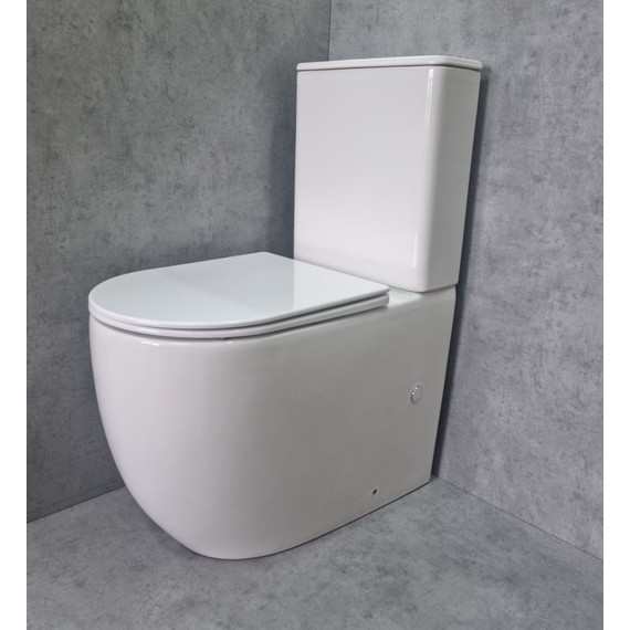 Унитаз-компакт CeramaLux Rimless TR2176 с крышкой микролифт (Система смыва торнадо) - фото 4