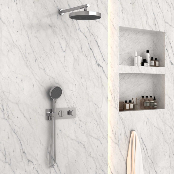 Душевая система для душа с термостатом Vincea Inspire VSFW-422TI2CH - фото 3