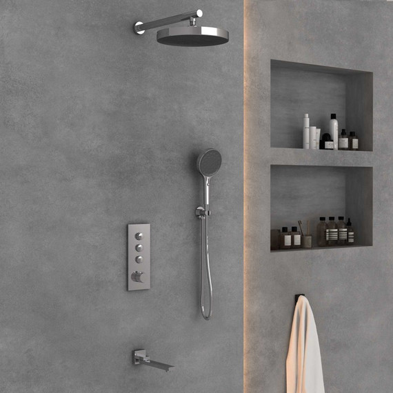 Душевая система для ванны с термостатом Vincea Inspire VSFW-433TI2CH - фото 3