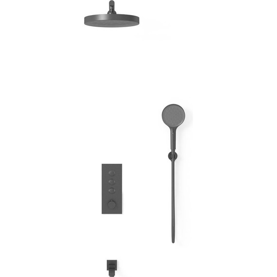 Душевая система для ванны с термостатом Vincea Inspire VSFW-433TI2MB, черный - фото 2