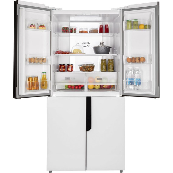Холодильник Side by Side NordFrost RFQ 510 NFGW inverter (белое стекло) - фото 4