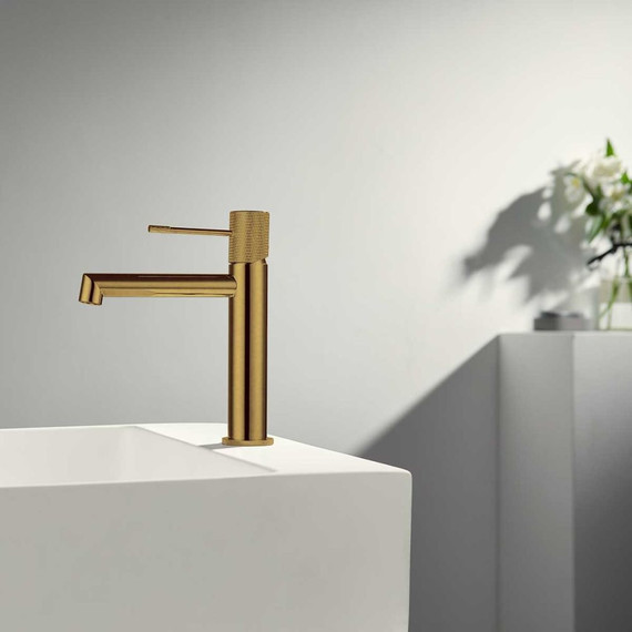 Смеситель для раковины Vincea Desire VBF-1D1BG, брашированное золото - фото 2