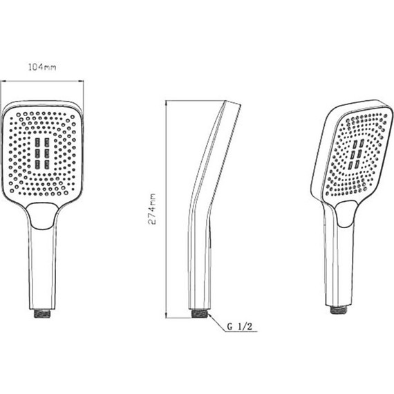 Душевая система для душа с термостатом Vincea VSFW-422T1GM, вороненая сталь - фото 12