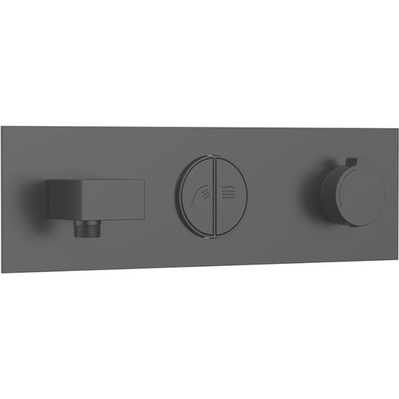 Душевая система для ванны с термостатом Vincea VSFW-432T1MB, черный - фото 4