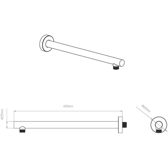Верхний душ Vincea 260x260 мм VSHD-42CGM, вороненая сталь - фото 2