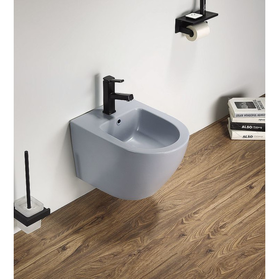 Биде подвесное CeramaLux В2342BDMHL, голубой - фото 2