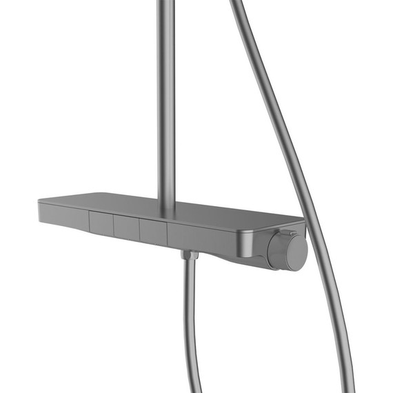 Душевая стойка с термостатом Vincea Inspire VSFS-3I12TGM, вороненая сталь - фото 4