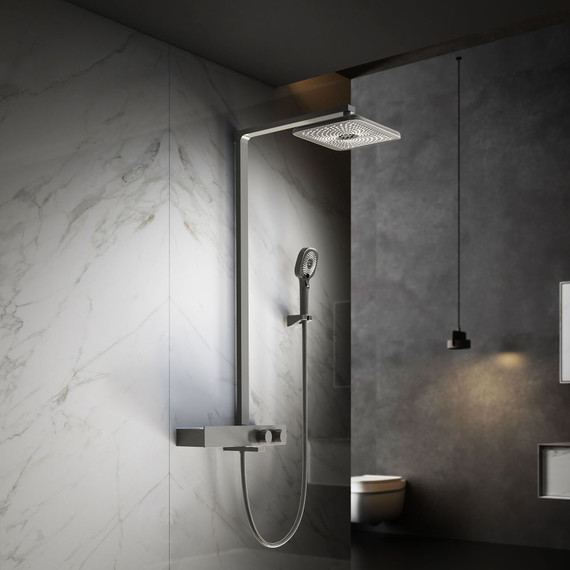 Душевая стойка с термостатом Vincea Inspire VSFS-3I13TGM, вороненая сталь - фото 2