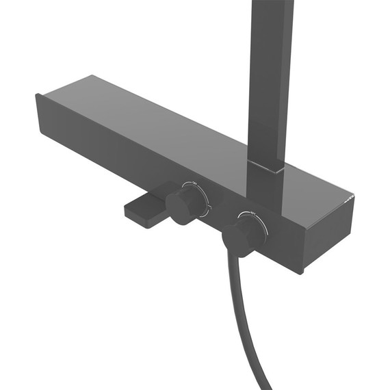 Душевая стойка с термостатом Vincea Inspire VSFS-3I13TMB, черный - фото 3