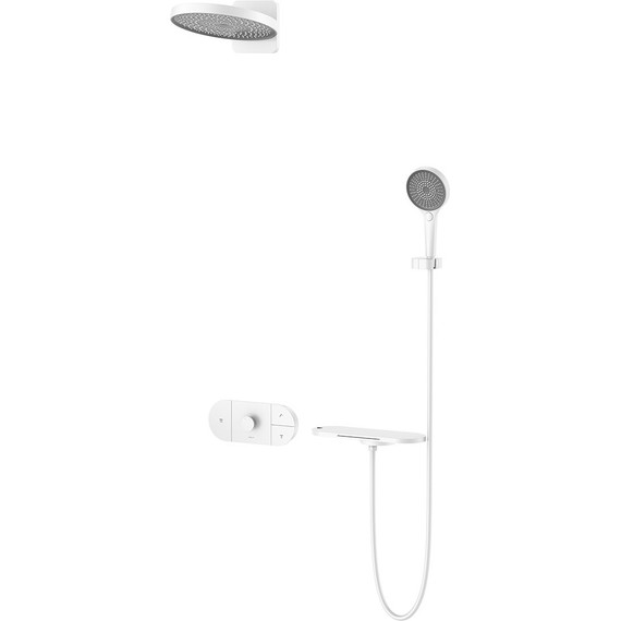 Душевая система для ванны с термостатом Vincea Futura VSFW-2F12TMW, белый - фото 