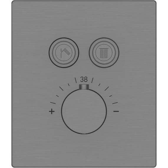 Душевая система для душа с термостатом Vincea Inspire VSFW-3I21T2GM, вороненая сталь - фото 6