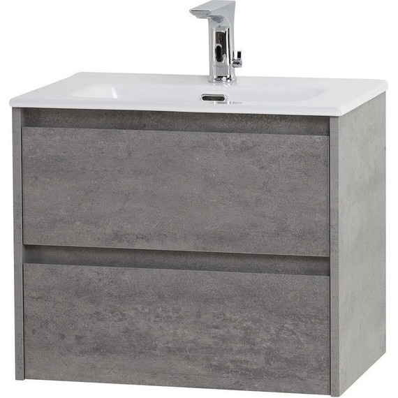 Тумба подвесная с раковиной BelBagno KRAFT 39-600/390-2C-SO-CG 60 см, Cemento Grigio - фото 3